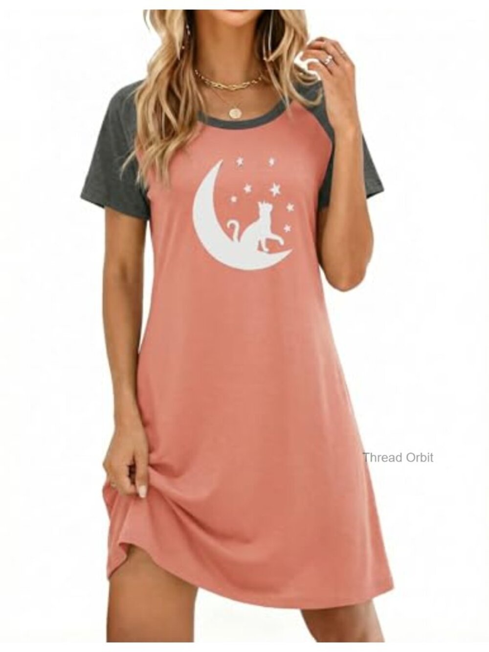 Women's Rayon Nightgown Short Sleeve Sleepwear